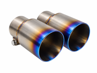 Fabspeed Deluxe Dual Style Tips, Titanium (For PSE). Porsche 991.2 Carrera (2017-2019) - 9P1251187B, 9P1251188B, 99104420021, 99104420020, 99104420024, 99104420025 - FS.POR.9912.PSEDLTTI